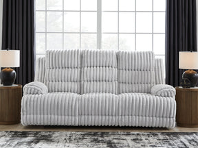 Rhines Falls Alloy REC PWR Sofa w/Drop Down Table (Online Special Price) - Ornate Home
