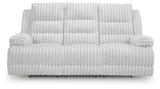Rhines Falls Alloy REC PWR Sofa w/Drop Down Table (Online Special Price) - Ornate Home
