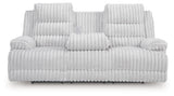 Rhines Falls Alloy REC PWR Sofa w/Drop Down Table (Online Special Price) - Ornate Home