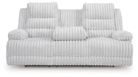 Rhines Falls Alloy REC PWR Sofa w/Drop Down Table - Ornate Home