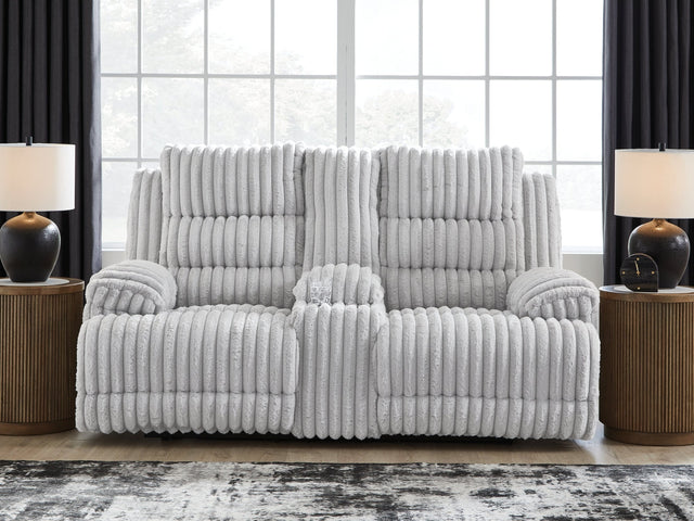 Rhines Falls Alloy Reclining Power Loveseat w/Console (Online Special Price) - Ornate Home