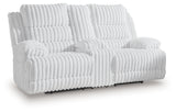 Rhines Falls Alloy Reclining Power Loveseat w/Console (Online Special Price) - Ornate Home