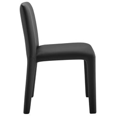 Rhodes Black Vegan Leather Upholstered Dining Chair - Ornate Home