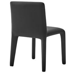 Rhodes Black Vegan Leather Upholstered Dining Chair - Ornate Home