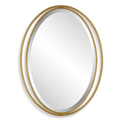 Rhodes Gold Oval Mirror - Ornate Home