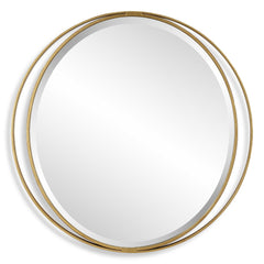 Rhodes Gold Round Mirror - Ornate Home