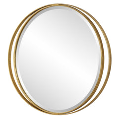 Rhodes Gold Round Mirror - Ornate Home
