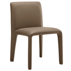 Rhodes Mushroom Brown Vegan Leather Upholstered Dining Chair - Ornate Home
