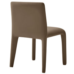 Rhodes Mushroom Brown Vegan Leather Upholstered Dining Chair - Ornate Home