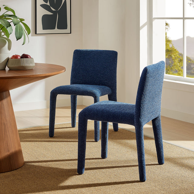 Rhodes Navy Fabric Upholstered Dining Chair