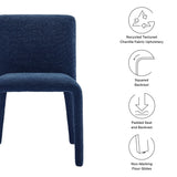 Rhodes Navy Fabric Upholstered Dining Chair