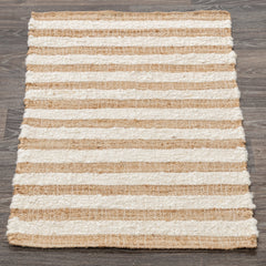Rhodes Stripe Natural/Ivory Rug - Ornate Home