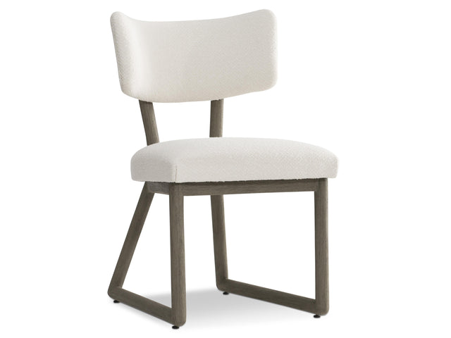 Rhodes Weathered Teak/White/Cream Outdoor Side Chair - Ornate Home