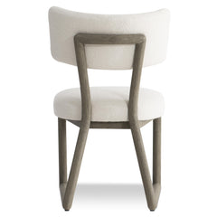 Rhodes Weathered Teak/White/Cream Outdoor Side Chair - Ornate Home