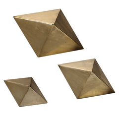 Rhombus Champagne Accents (Set of 3) - Ornate Home