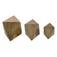 Rhombus Champagne Accents (Set of 3) - Ornate Home