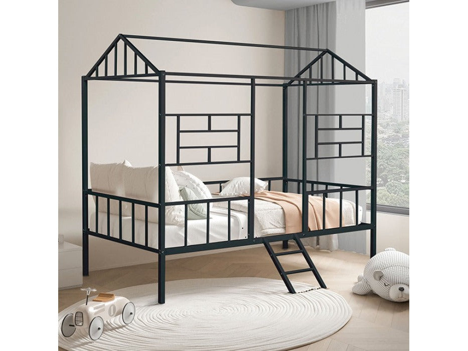Rhonda Black Twin Bunk Bed - Ornate Home