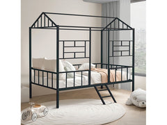 Rhonda Black Twin Bunk Bed - Ornate Home