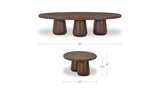 Rhone Dark Brown Coffee Table - Ornate Home