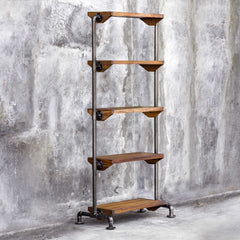 Rhordyn Woodtone Industrial Etagere - Ornate Home