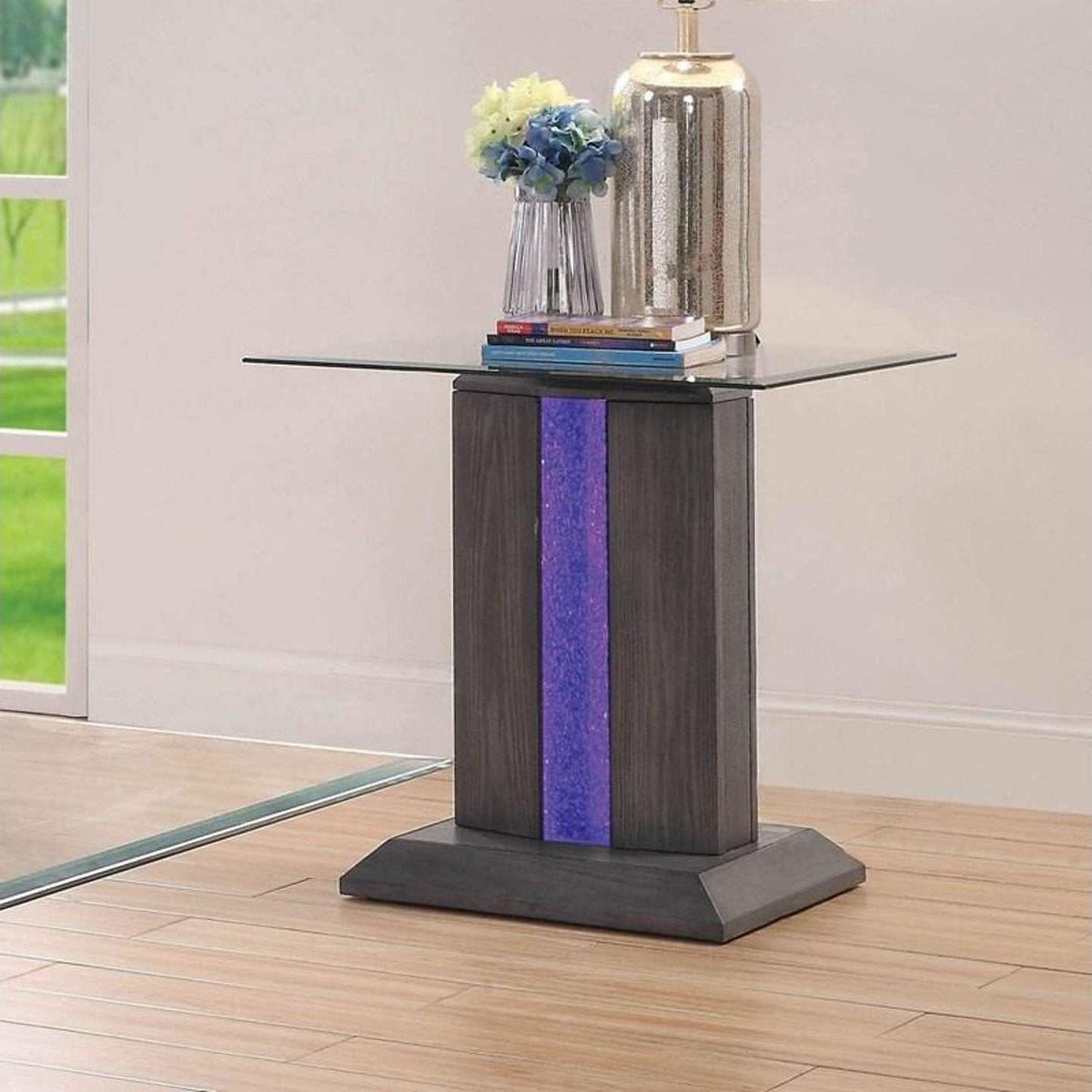 Furniture of America Rhyl Gray End Table | Ornate Home