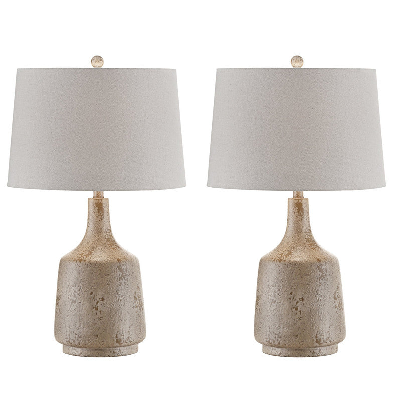 Rhys Grey/Brown Table Lamp (Set of 2) - Ornate Home