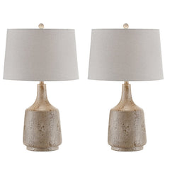 Rhys Grey/Brown Table Lamp (Set of 2) - Ornate Home