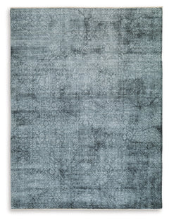 Rhysill Teal 5' x 7' Rug - Ornate Home