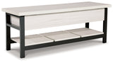 Rhyson White Storage Bench - Ornate Home