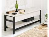 Rhyson White Storage Bench - Ornate Home