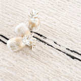 Riad Black Striped White Rug with Tassels - Ornate Home