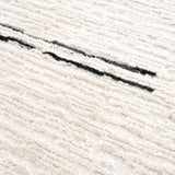 Riad Black Striped White Rug with Tassels - Ornate Home