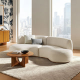Rialta Alabaster 2 Piece Curved Performance Velvet Sectional Sofa - Ornate Home