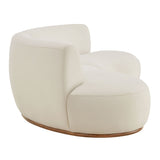 Rialta Alabaster 2 Piece Curved Performance Velvet Sectional Sofa - Ornate Home