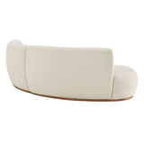 Rialta Alabaster 2 Piece Curved Performance Velvet Sectional Sofa - Ornate Home