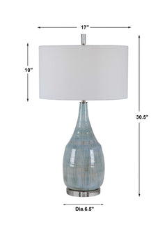 Rialta Blue/Green Coastal Table Lamp - Ornate Home