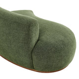 Rialta Foliage Curved Left-Arm Slub Weave Fabric Sectional Loveseat - Ornate Home
