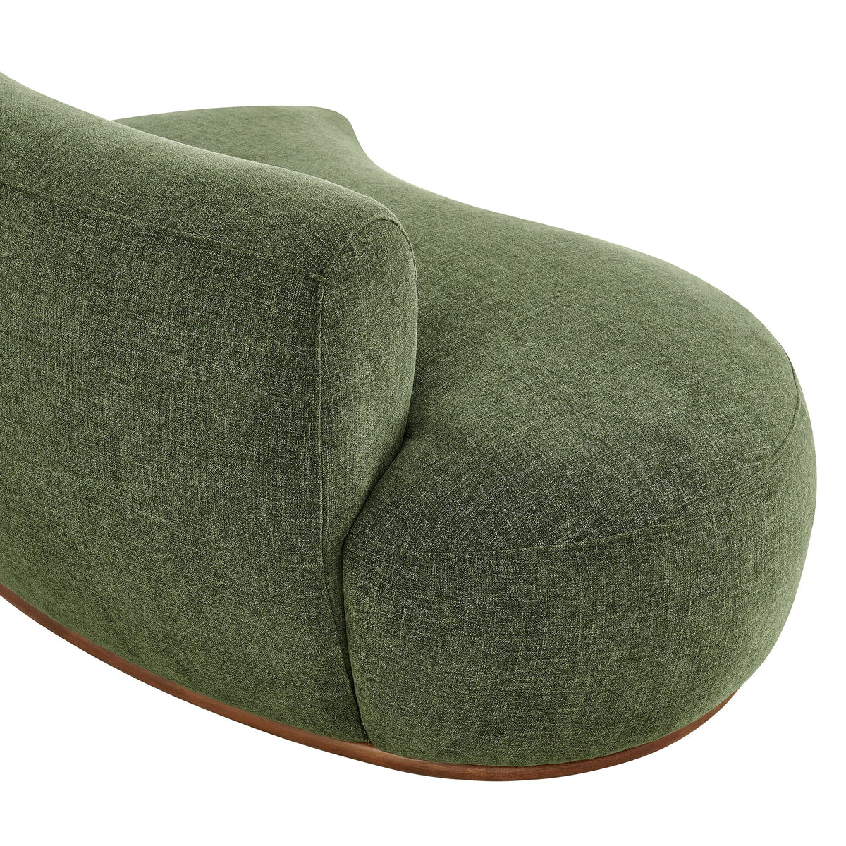 Rialta Foliage Curved Left-Arm Slub Weave Fabric Sectional Loveseat - Ornate Home