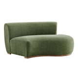 Rialta Foliage Curved Right-Arm Slub Weave Fabric Sectional Loveseat - Ornate Home