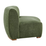 Rialta Foliage Curved Right-Arm Slub Weave Fabric Sectional Loveseat - Ornate Home