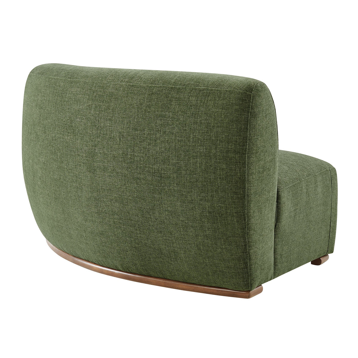Rialta Foliage Curved Right-Arm Slub Weave Fabric Sectional Loveseat - Ornate Home