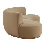 Rialta Taupe 2 Piece Curved Performance Velvet Sectional Sofa