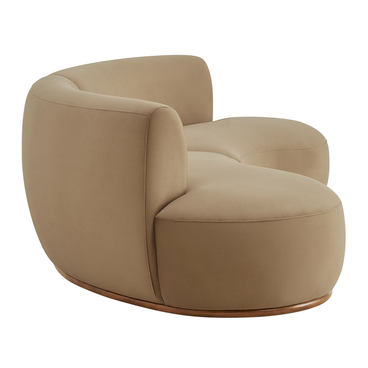 Rialta Taupe 2 Piece Curved Performance Velvet Sectional Sofa