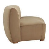 Rialta Taupe Curved Right-Arm Performance Velvet Sectional Loveseat