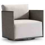 Rialto Dark Brown Outdoor Swivel Chair - Ornate Home