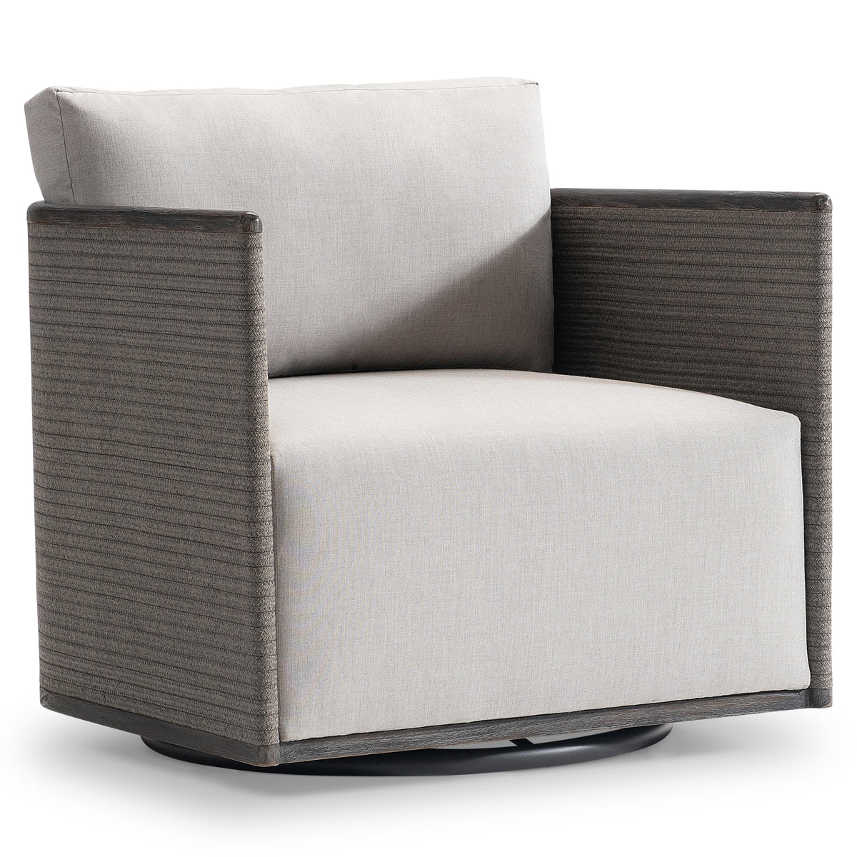 Rialto Dark Brown Outdoor Swivel Chair - Ornate Home