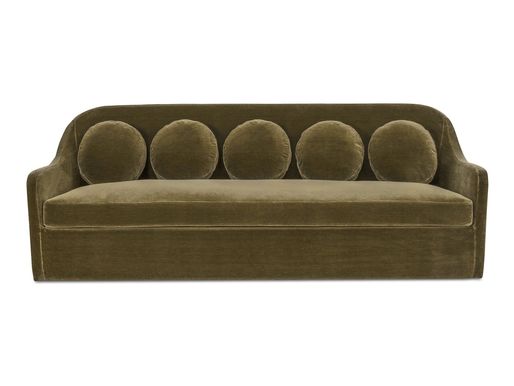 Rialto Dark Green Faux Mohair Sofa - Ornate Home