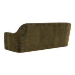 Rialto Dark Green Faux Mohair Sofa - Ornate Home