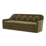 Rialto Dark Green Faux Mohair Sofa - Ornate Home