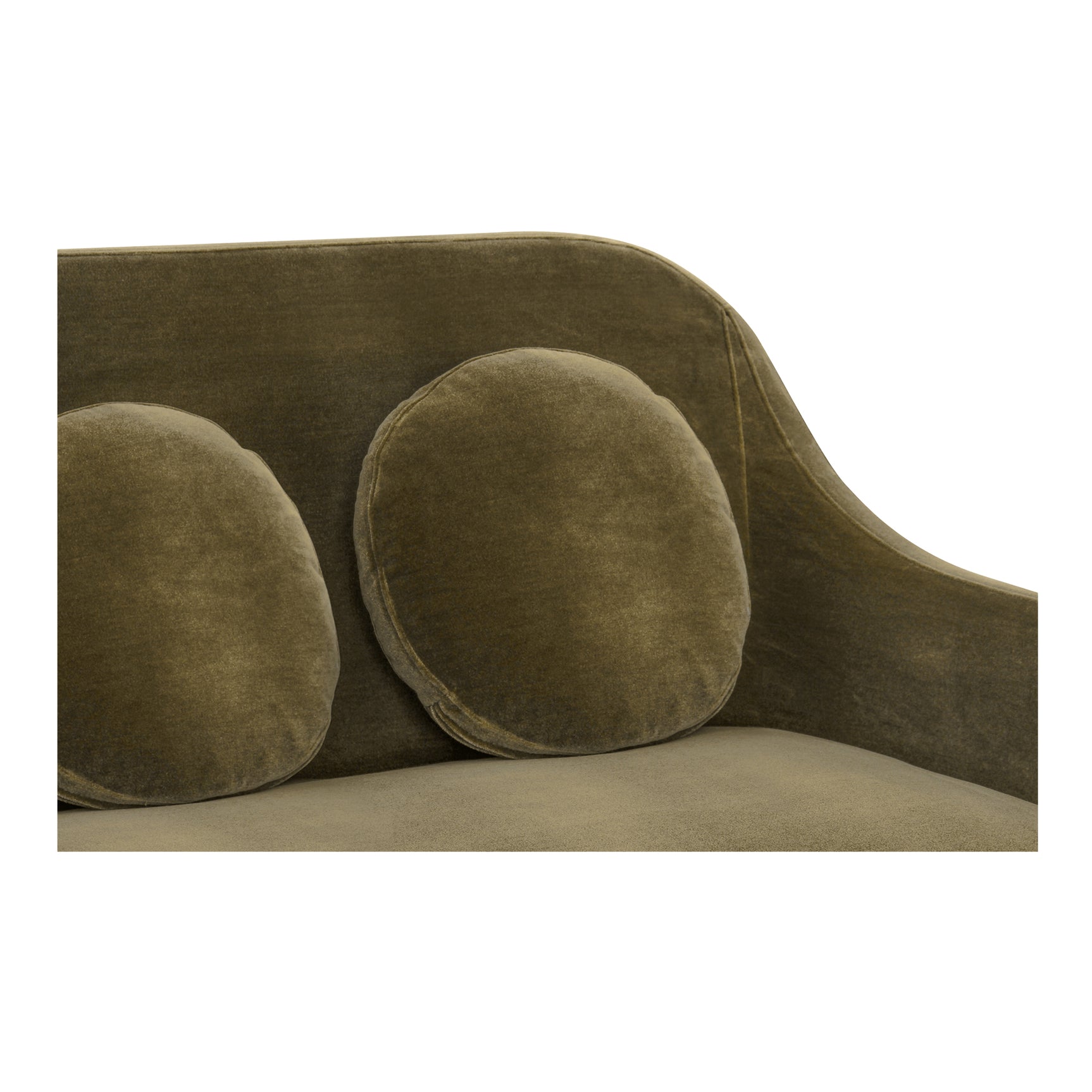 Rialto Dark Green Faux Mohair Sofa - Ornate Home